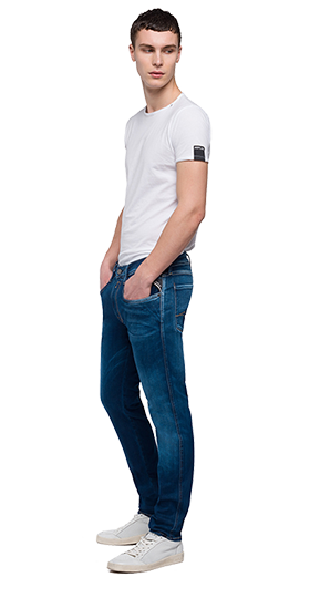 ANBASS 11.5OZ HYPERFLEX サーフブルーインディゴストレッチデニム 詳細画像